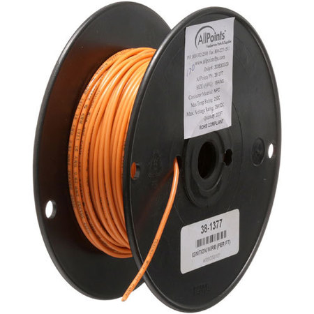 Allpoints Ignition Wire (Per Ft) 18 Ga 250C Orange 381377
